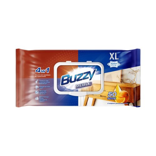 Buzzy nedves törlőkendő bútorra 50 db -  orange