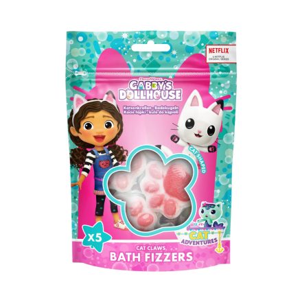 Gabby's Dollhouse cicamancs alakú pezsgő fürdőbomba 5*20g - rózsa