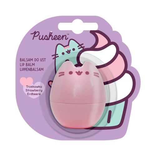 Pusheen 3D ajakbalzsam 6 g - eper (pink)