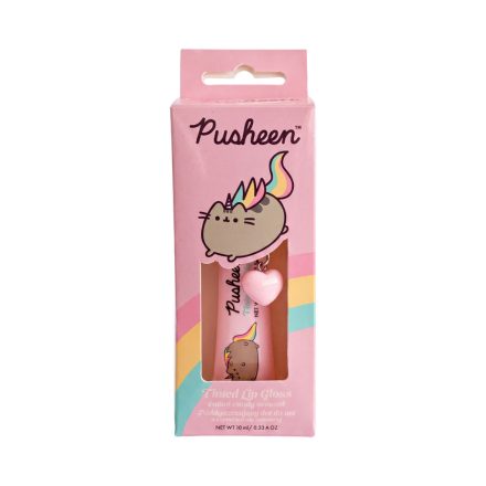 Pusheen Színezett ajakfény szív medállal 10 ml – vattacukor illatú