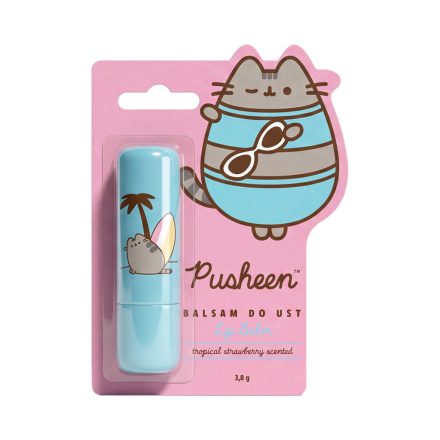 Pusheen Tropical ajakbalzsam 3,8 g - trópusi eper (kék)