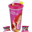 Szívószálas pohár csokis keksszel 10g - Hercegnők