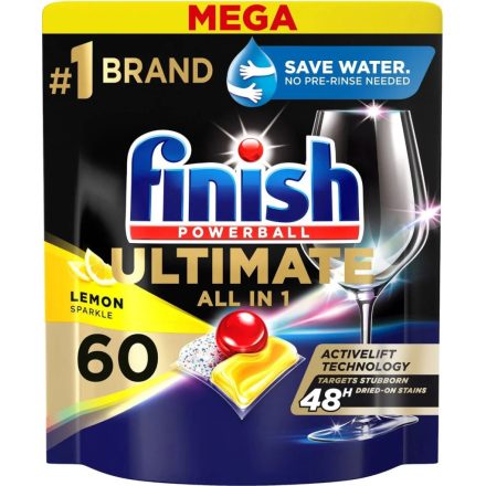 Finish mosogató tabletta 60 mosás 60 db Powerball Ultimate All in 1 Lemon