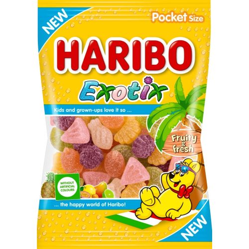HARIBO Exotix 100g (26 db/#, 364 db/sor)