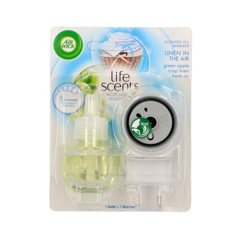 Air Wick elektromos illatosító készülék+ut.19 ml Life Scents Linen in the Air
