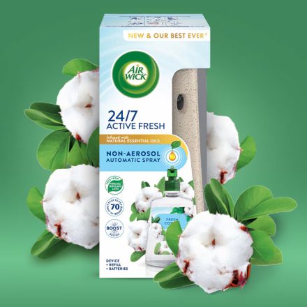Air Wick készülék+ut. 228 ml Active Fresh Fresh Cotton