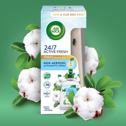 Air Wick készülék+ut. 228 ml Active Fresh Fresh Cotton