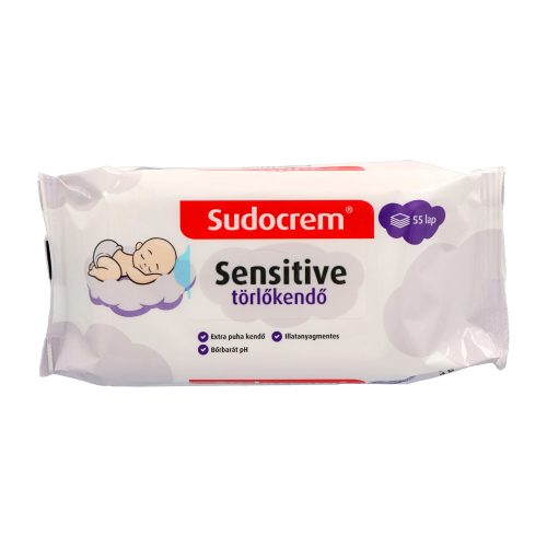 Sudocrem baba törlőkendő 55 db - Sensitive