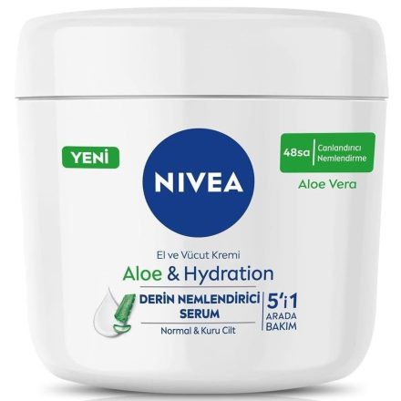 Nivea testápoló krém tégelyes 400 ml Aloe&Hydratation