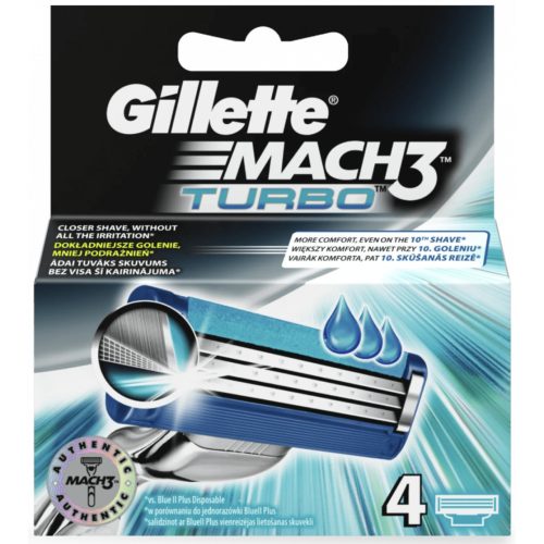 Gillette borotvabetét 4 db Mach3 Turbo