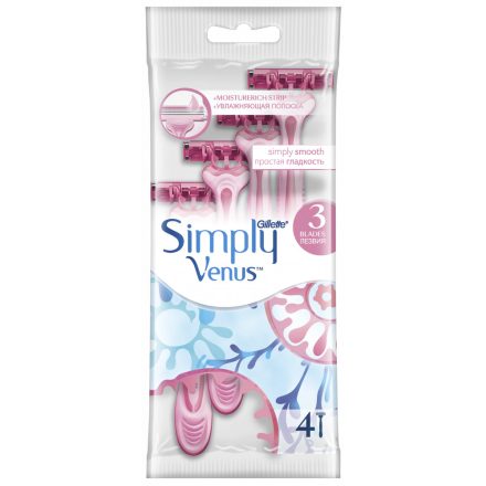 Gillette eldobható borotva női 4 db Simply Venus 3 Basic