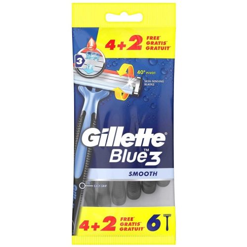 Gillette eldobható borotva 6 db Blue 3 Smooth
