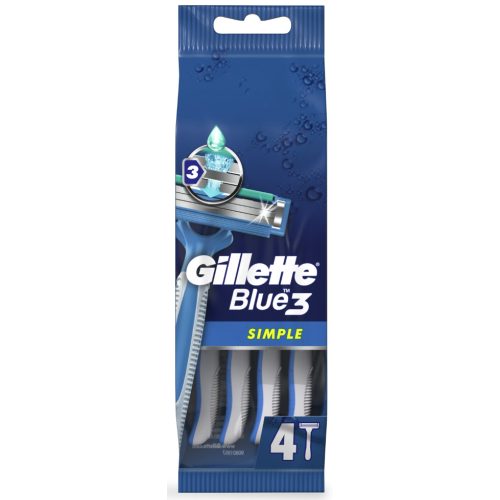 Gillette eldobható borotva 4 db Blue 3 Simple