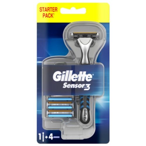 Gillette készülék+4 db borotvabetét Sensor3