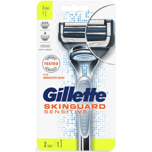 Gillette készülék+2 db borotvabetét Skinguard Sensitive