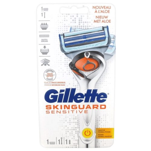 Gillette készülék+borotvabetét+elem Skinguard Flexball Power Sensitive