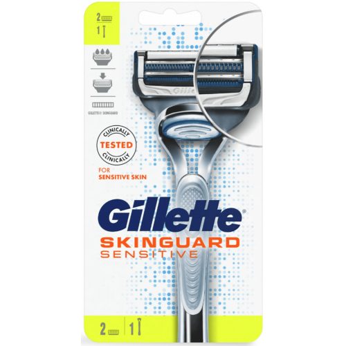 Gillette készülék+2 db borotvabetét Skinguard Sensitive Flexball