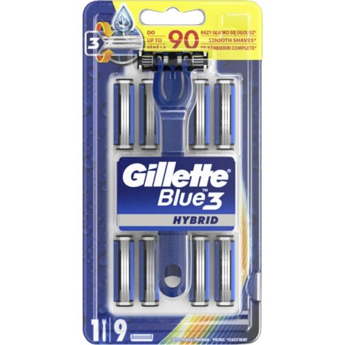 Gillette készülék+9 db borotvabetét Blue 3 Hybrid
