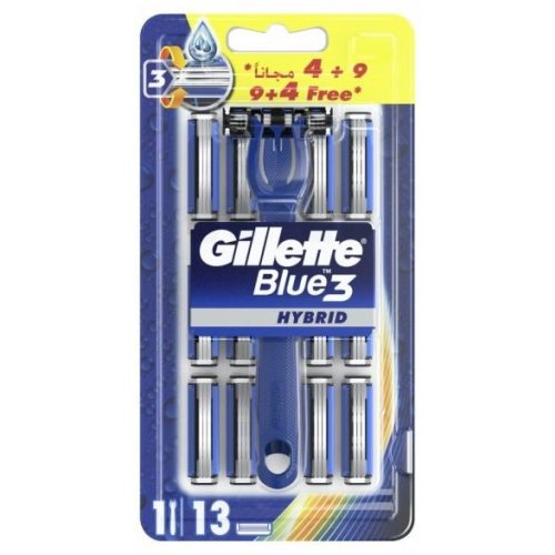 Gillette készülék+13 db borotvabetét Blue 3 Hybrid