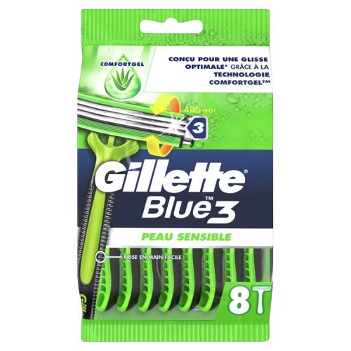 Gillette eldobható borotva 8 db Blue 3 Sensitive