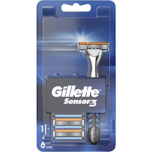 Gillette készülék+6 db borotvabetét Sensor 3