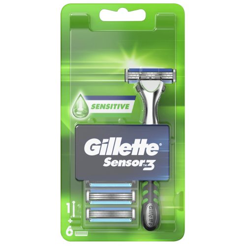 Gillette készülék+6 db borotvabetét Sensor 3 Sensitive