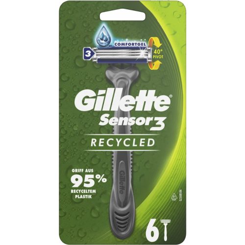 Gillette eldobható borotva 6 db Sensor 3 Recycled