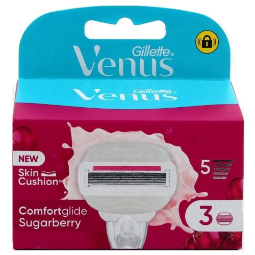 Gillette borotvabetét női 3 db Venus Comfortglide Sugarberry Scent