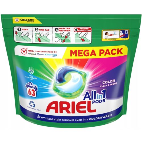 Ariel folyékony kapszula 63 mosás 63 db Allin1 Color
