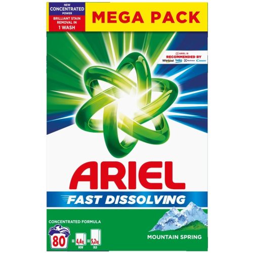 Ariel mosópor dobozos 80 mosás 4,4 kg Mountain Spring