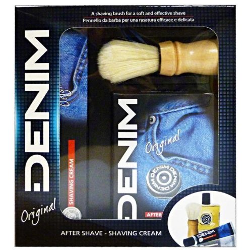 Denim ajándékcsomag Original After shave 100 ml+borotvakrém 100 ml+borotvapamacs