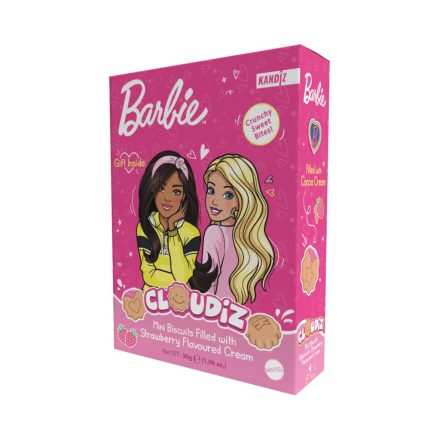 Cloudiz mini keksz eperkrémmel töltve 30g - Barbie
