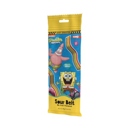 Sparkles Sour Belts - Savanyú gumiszíj 75g - Spongyabob