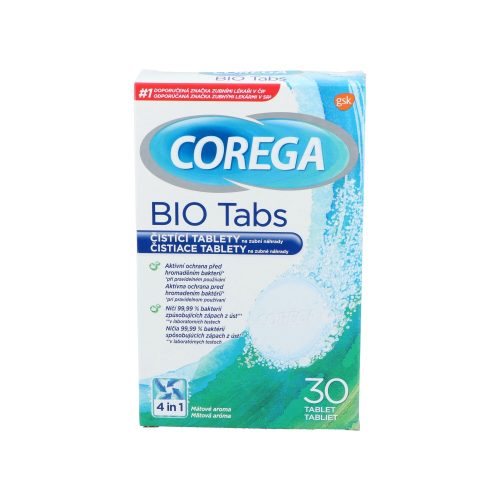 Corega műfogsortisztító tabletta 30 db Bio Tabs