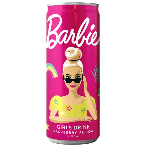 Szénsavas üdítőital Barbie Girl 250ml - málna és feijoa