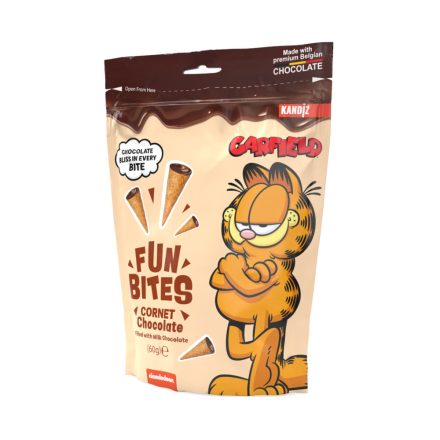 Fun Bites - Csokoládéval töltött tölcsér - 60g - Garfield