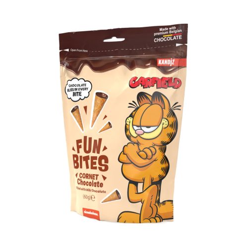  Fun Bites - Csokoládéval töltött tölcsér - 60g - Garfield