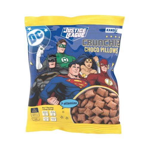   Reggeliző csokoládé párna - Choco Pillows 150g - Justice League