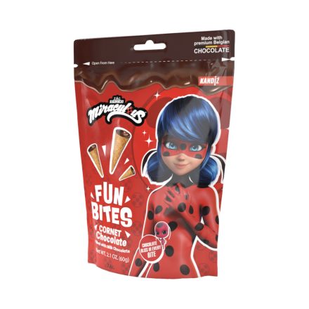 Fun Bites - Csokoládéval töltött tölcsér - 60g - Katicabogár