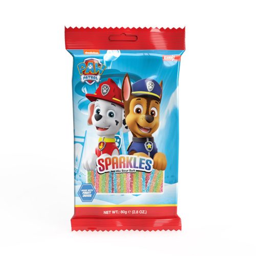   Sparkles Mix Sour Belt-Gyümölcsös savanyú gumiszíj 80g - Mancs Őrjárat