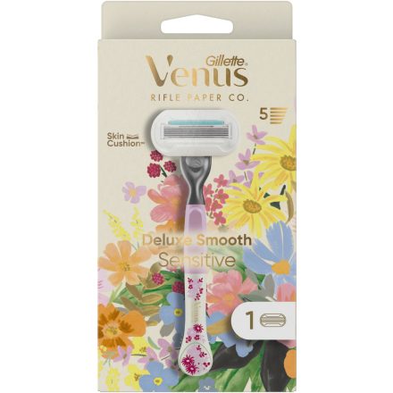 Gillette készülék+borotvabetét női Venus Deluxe Smooth Sensitive/Rifle Paper