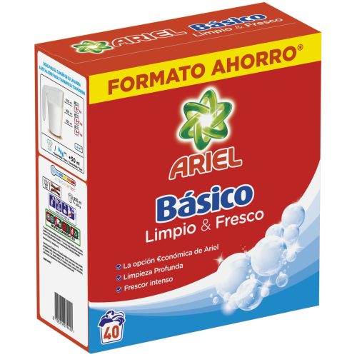 Ariel mosópor dobozos 40 mosás 2,6 kg Basico