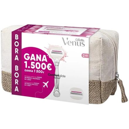 Gillette neszeszer női Venus ComfortGlide Sugarberry készülék+2 db borotvabetét