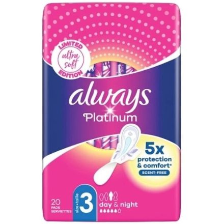 Always eü.betét 20 db Platinum Day&Night Size 3