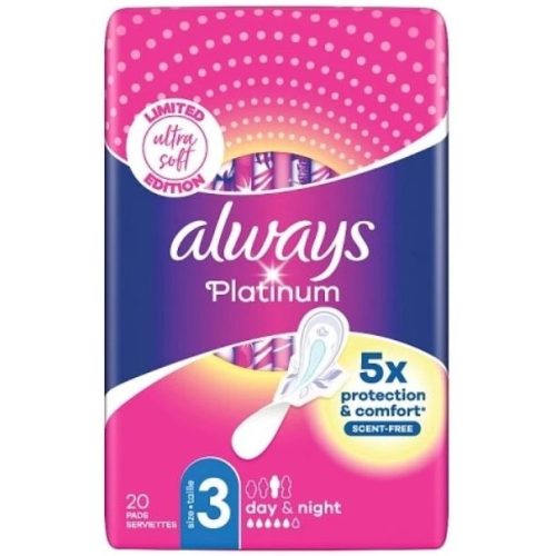 Always eü.betét 20 db Platinum Day&Night Size 3