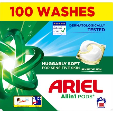 Ariel folyékony kapszula 2x50 mosás 2x50 db All in 1 Sensitíve