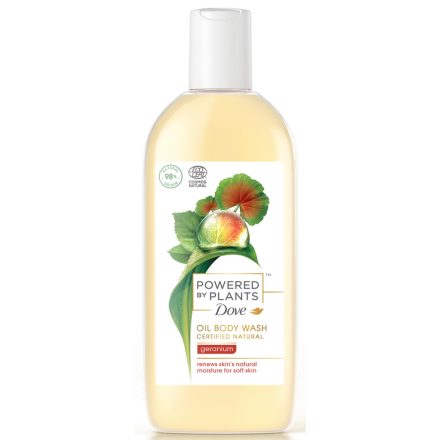 Dove tusfürdő olaj 250 ml Powered By Plants Geránium