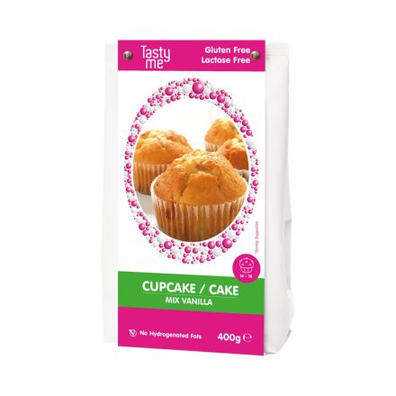 Tasty me glutén- és laktózmentes cupcake/torta mix - vaníliás 400g