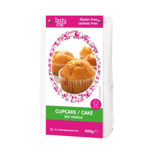   Tasty Me glutén- és laktózmentes cupcake/torta mix - vaníliás 400g