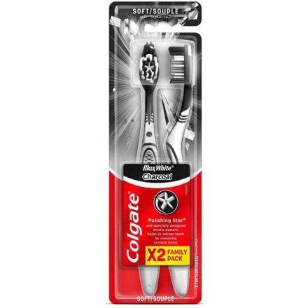 Colgate fogkefe duopack Max White Charcoal